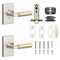 Sure-Loc Hardware Sure-Loc Hardware Levanto Privacy Rosette, Nickel, Smooth Grip in Satin Brass LV102 NI GRIP-SM SB - alternate 2